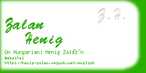 zalan henig business card